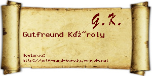 Gutfreund Károly névjegykártya
